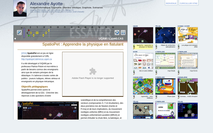 Page de presentation de SpatioPet