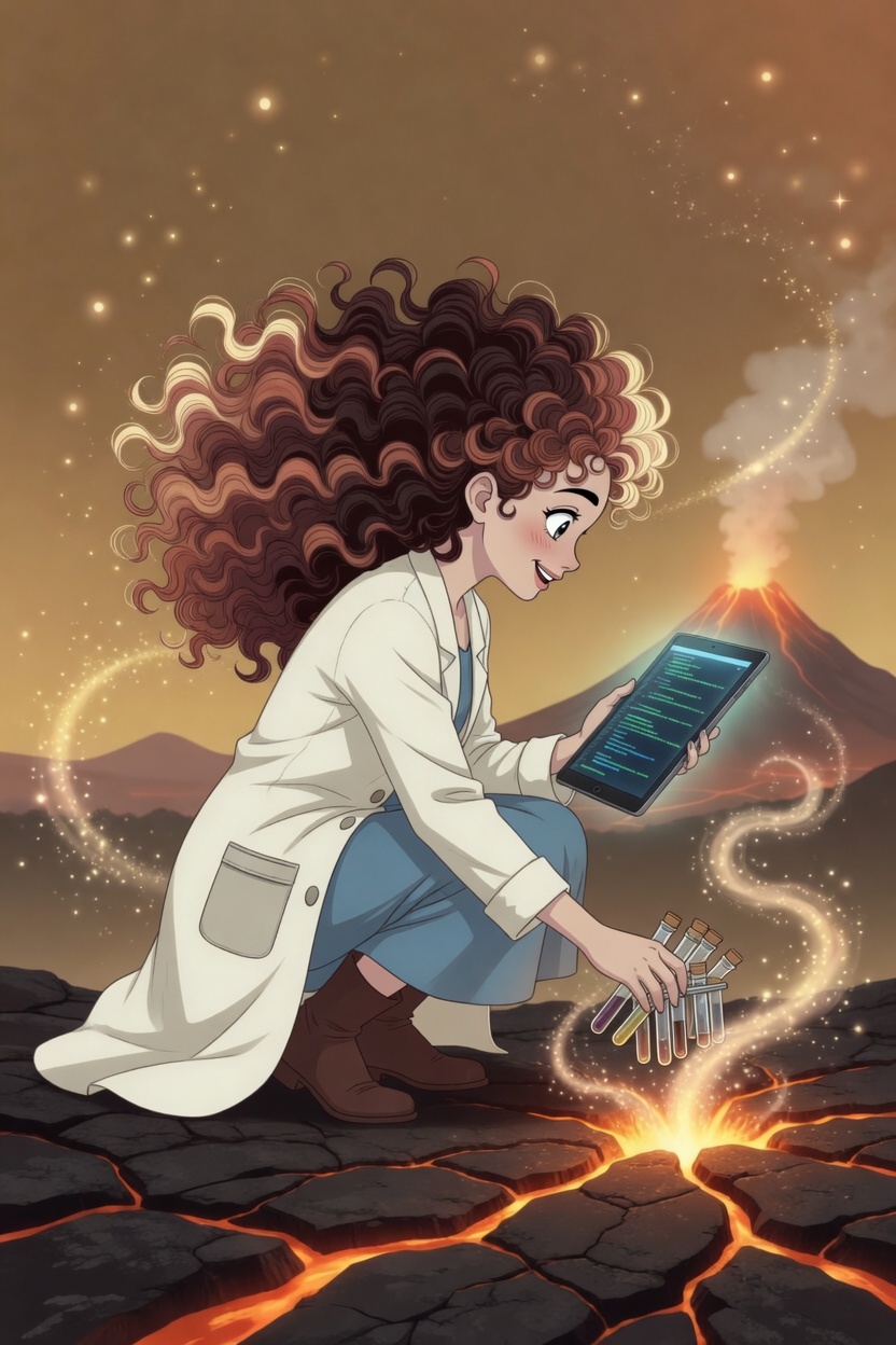 Maya prélevant des échantillons